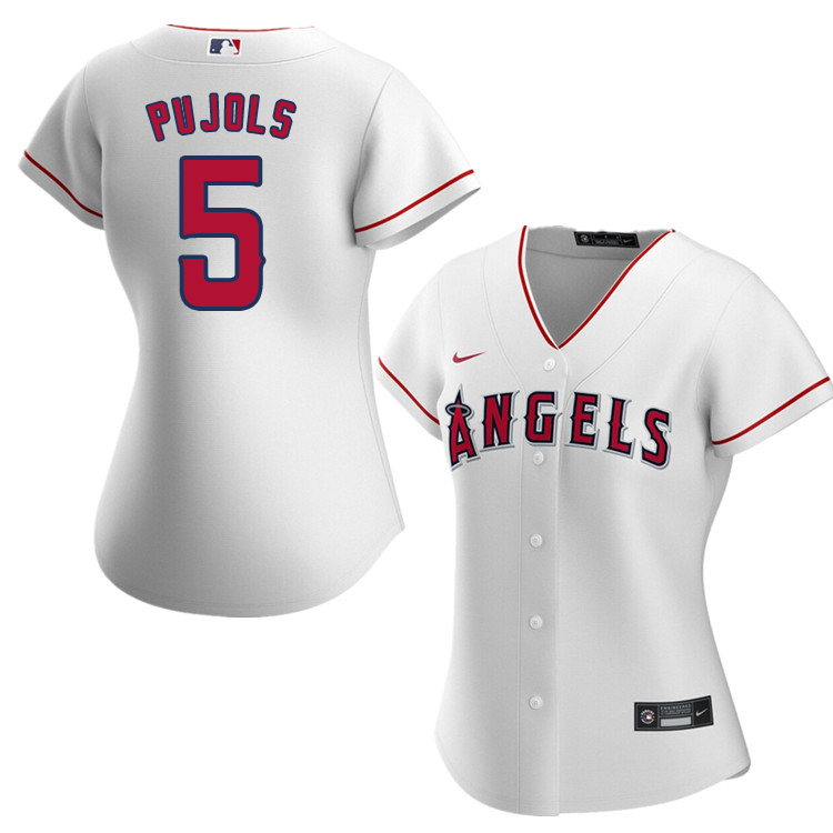 Nike Women #5 Albert Pujols Los Angeles Angels Baseball Jerseys Sale-White